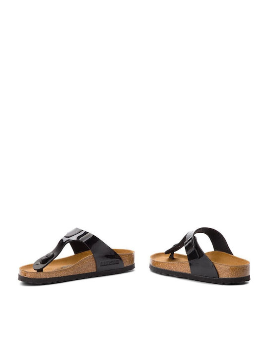 Gizeh Women's Flat Sandals Anatomic in Black Color Narrow Fit