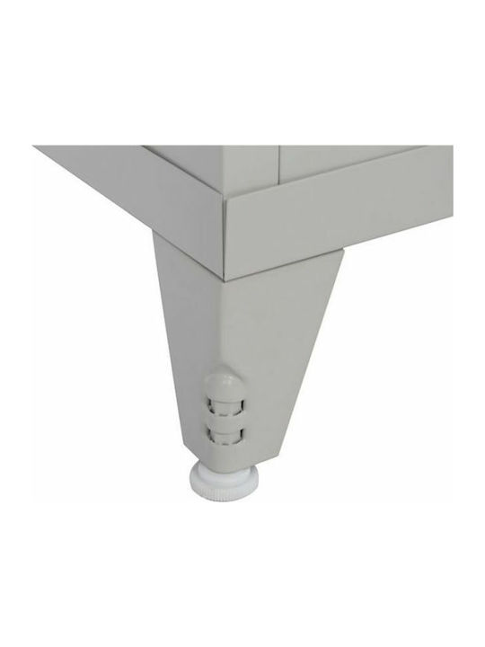 Doppelflügeliger Metallischer Gaalvanisierte Außenschrank mit Verriegelungsfunktion mit 2 Regalen 90x45x101cm