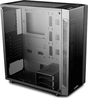 Deepcool Matrexx 55 Gaming Midi Tower Κουτί Υπολογιστή με Πλαϊνό Παράθυρο και RGB Φωτισμό Μαύρο
