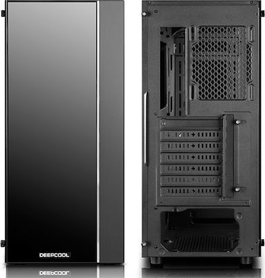Deepcool Matrexx 55 Gaming Midi Tower Κουτί Υπολογιστή με Πλαϊνό Παράθυρο και RGB Φωτισμό Μαύρο