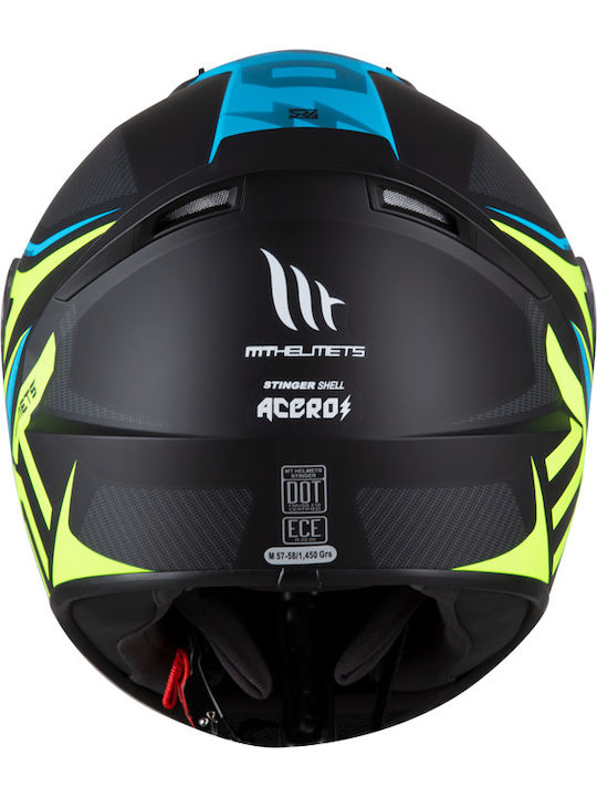 MT Stinger Acero Mat Blue Κράνος Μηχανής Full Face 1450gr