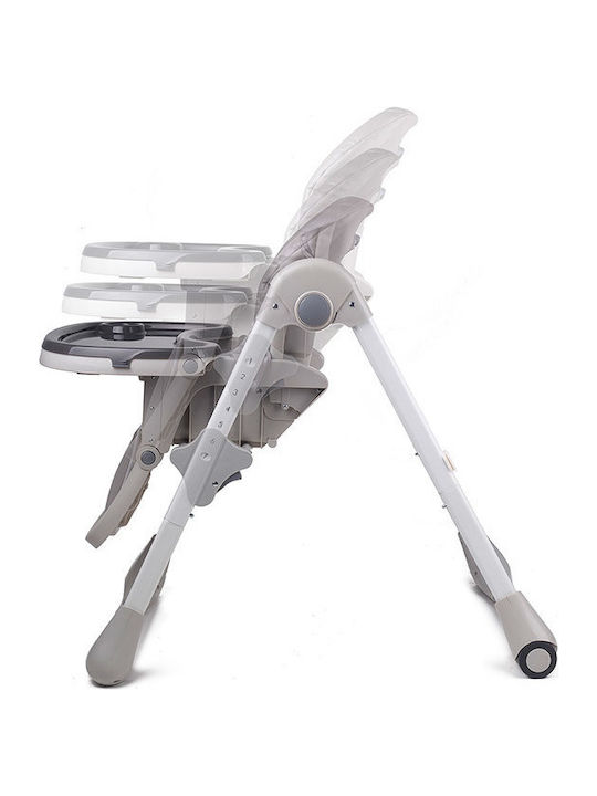 Kinderkraft Yummy Foldable Highchair with Adjustable Height Gray