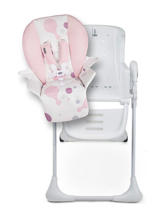Kinderkraft Yummy Foldable Highchair with Adjustable Height Pink
