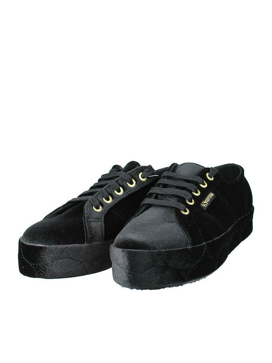 Superga 2730 Femei Flatforms Sneakers Negre