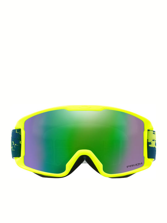 Oakley Line Miner Μάσκα Σκι & Snowboard Ενηλίκων Πολύχρωμη με Φακό σε Πράσινο Χρώμα