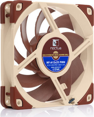 Noctua NF-A12x25 5V Case Fan 120mm με Σύνδεση 4-Pin PWM Καφέ