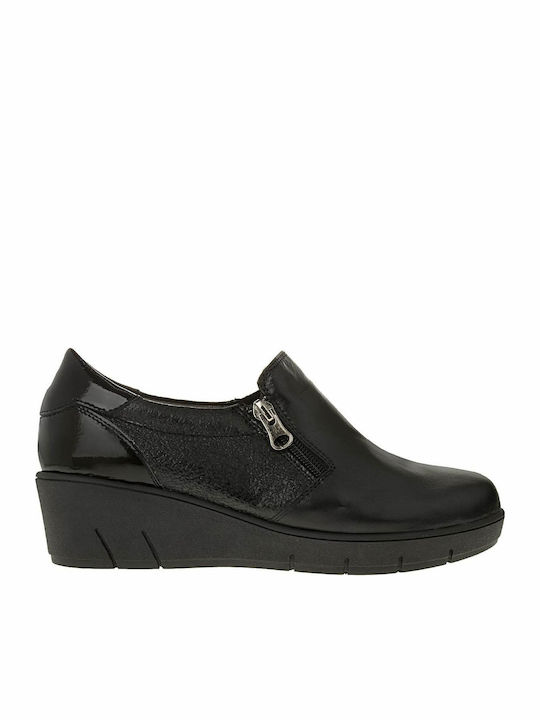 Boxer Anatomic Women's Leather Slip-Ons Black