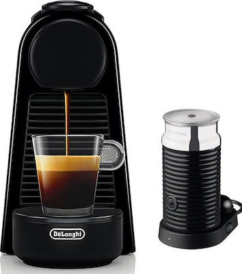 De'Longhi Essenza Mini Bundle Καφετιέρα για Κάψουλες Nespresso Πίεσης 19bar με Αφρογαλιέρα Black