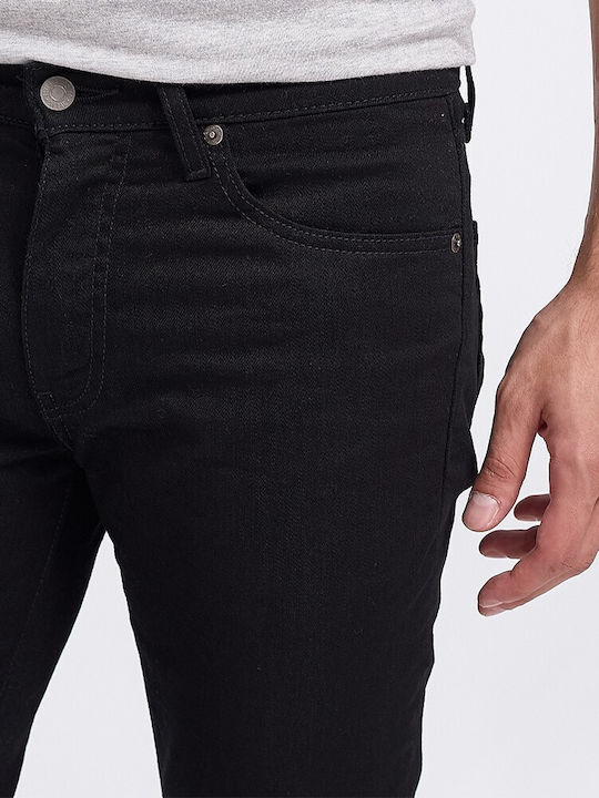 511 Ανδρικό Παντελόνι Τζιν με Slim Straight Εφαρμογή Μαύρο