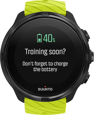 Suunto 9 50mm Smartwatch mit Pulsmesser (Lime)