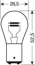Lampa Λάμπες Αυτοκινήτου P21/5W-BAY15D-1157 24V 2τμχ