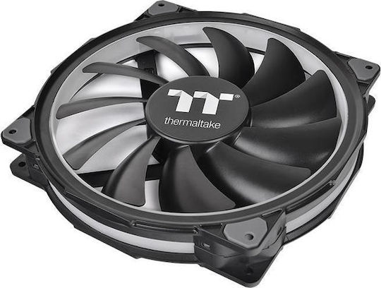 Thermaltake Riing Plus 20 TT Premium Case Fan 200mm Max Fan Speed 1000rpm Max Air Flow 117.96cfm RGB Lighting and Connection 4-Pin PWM