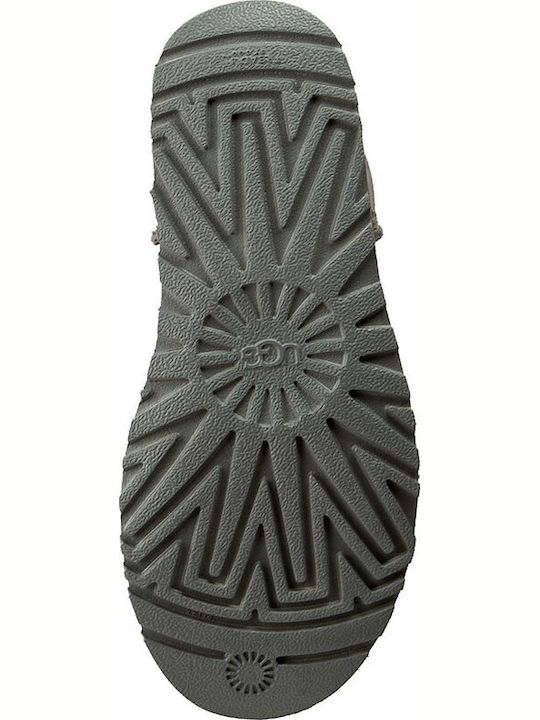 Classic Short II Suede Γυναικείες Μπότες με Γούνα Γκρι