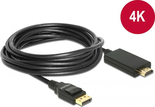 DeLock Cable DisplayPort male - HDMI male 5m Black (85319)