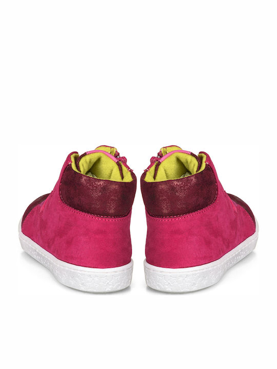 Leather Kids Boots with Zipper Fuchsia