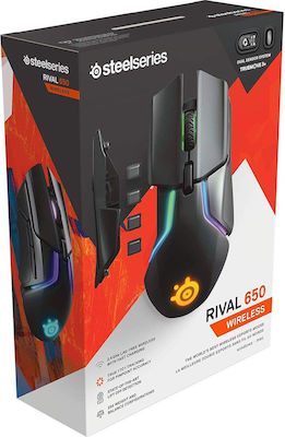 SteelSeries Rival 650 Ασύρματο RGB Gaming Ποντίκι Μαύρο