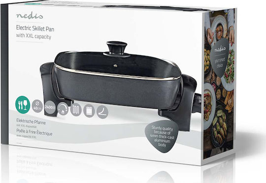 Nedis Teppanyaki Utensil with Adjustable Thermostat 2400W 30x38cm.