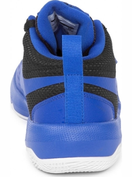 Team Hustle D 8 PS Kids Sports Shoes Basketball with Hoop & Loop Closure Game Royal / Black