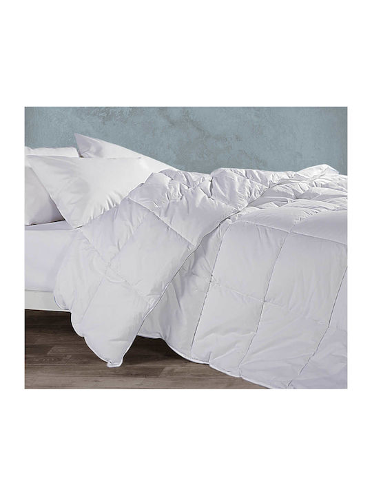 Nef-Nef Homeware Πάπλωμα Μονό Πουπουλένιο 160x220εκ. Duck Down 60/40 Λευκό 210 GSM 10 togs