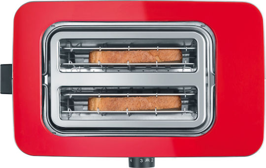 Graef TO 63 Toaster 2 Schlitze 888W Rot