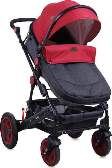Lorelli Lora 2 in 1 Ρυθμιζόμενο Καρότσι 2 σε 1 Kατάλληλο για Nεογέννητο Κόκκινο 11.65kg