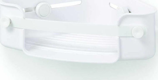 Umbra Corner Wall Mounted Bathroom Shelf Plastic with 1 Shelf and Suction Cups 30x19x8cm White Umbra Corner Wall Mounted Bathroom Shelf Plastic with 1 Shelf and Suction Cups 30x19x8cm White
