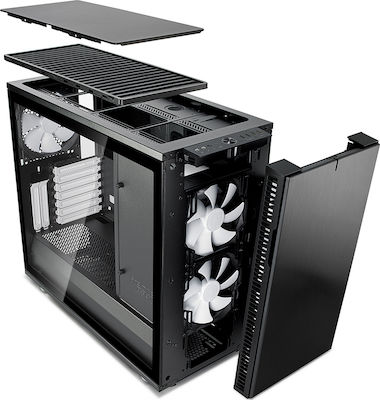 Fractal Design Define R6 USB-C Black TG Midi-Turm Computergehäuse Schwarz