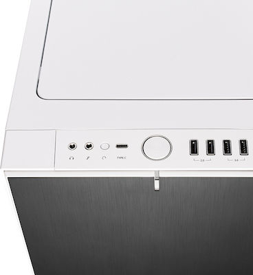 Fractal Design Define R6 USB-C Tempered Glass Midi-Turm Computergehäuse Weiß