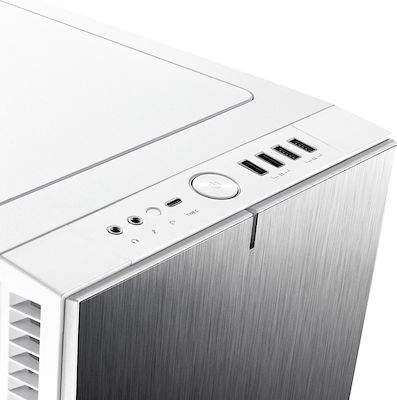 Fractal Design Define R6 USB-C Tempered Glass Midi-Turm Computergehäuse Weiß