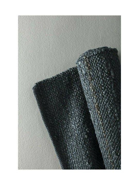 Nima Sensai Teppich Rechteckig Synthetisch,Polyester/Cotton/Leather Dark Grey