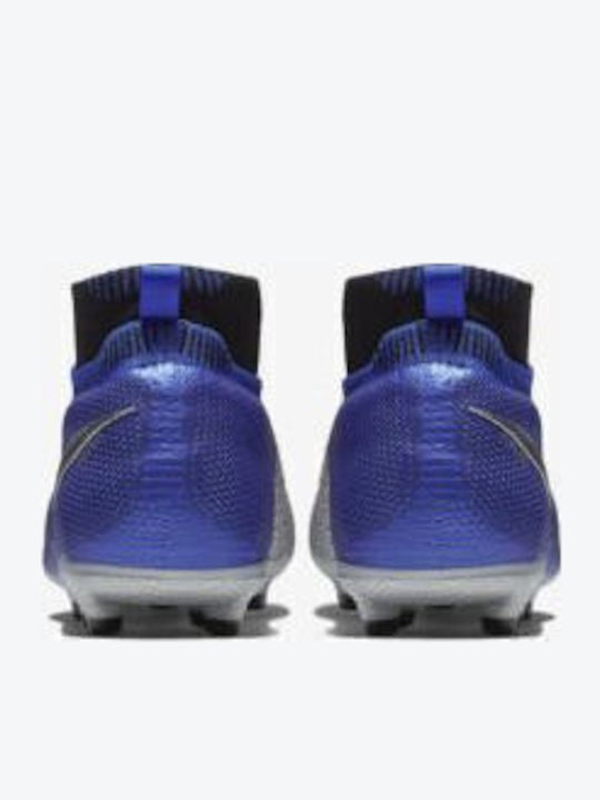 Phantom Vision Elite Dynamic Fit MG Kids Soccer Cleats Molded Outsole Blue