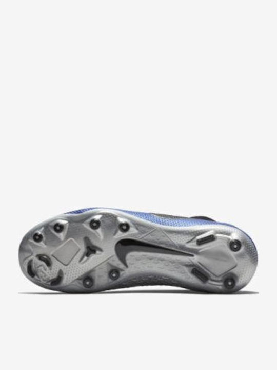 Phantom Vision Elite Dynamic Fit MG Kids Soccer Cleats Molded Outsole Blue
