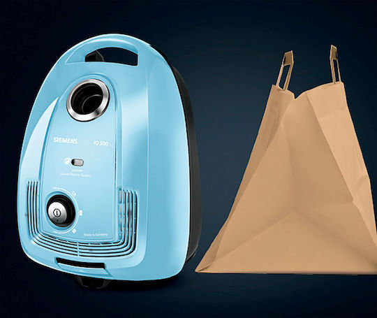 Siemens Iq300 Vacuum Cleaner 600W Bagged 4lt Light Blue