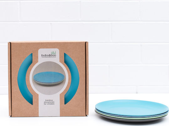 Bobo & boo Bamboo Plate Set Coastal 4τμχ