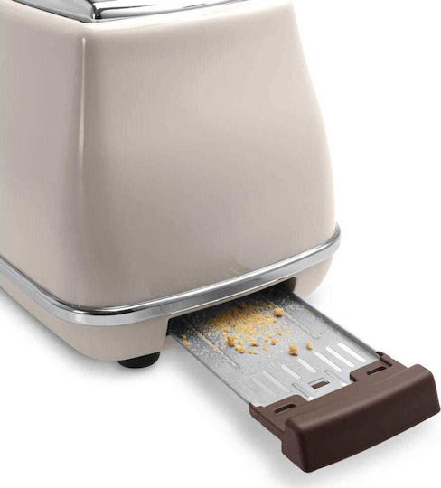 De'Longhi Icona Vinta Toaster 2 Slots 900W Beige