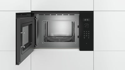 Bosch Εντοιχιζόμενος Φούρνος Μικροκυμάτων 20lt Μαύρος