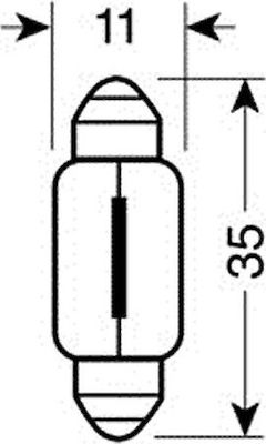 Lampa Lămpi Autoturismului C10W 35mm 12V 10W 2buc