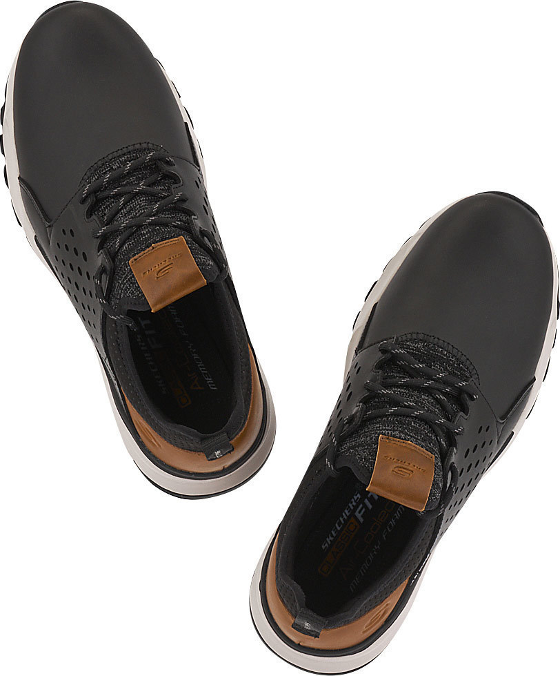 skechers round toe mid top lace up boo