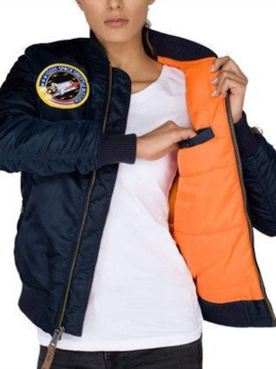 Vf Nasa Κοντό Γυναικείο Bomber Jacket Μπλε
