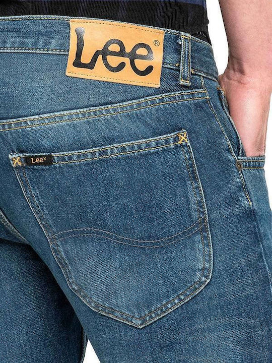 Daren Herren Jeanshose mit Slim Gerade Passform Blau