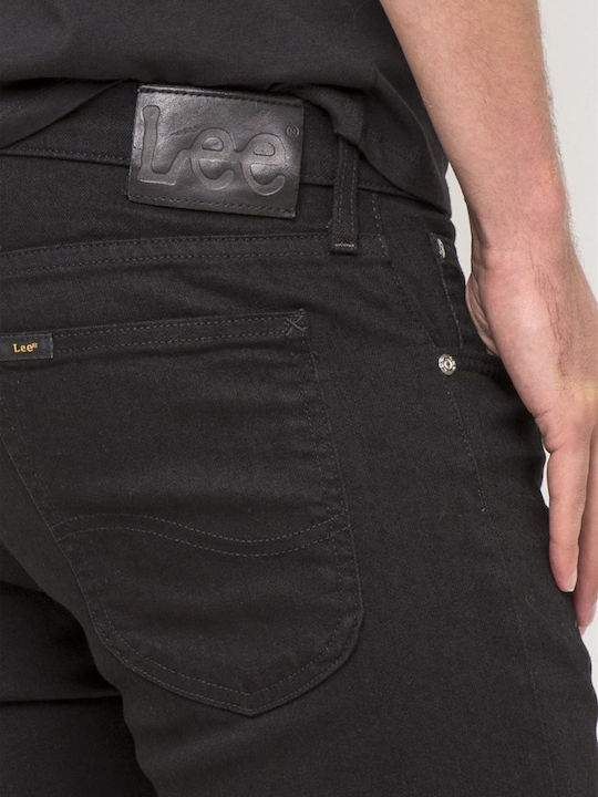 Luke Ανδρικό Παντελόνι Τζιν Ελαστικό με Slim Tapered Εφαρμογή Μαύρο
