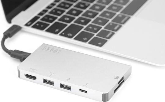 Digitus USB-C Docking Station with HDMI 4K PD Silver (DA-70867)