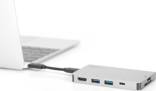 Digitus USB-C Docking Station with HDMI 4K PD Silver (DA-70867)
