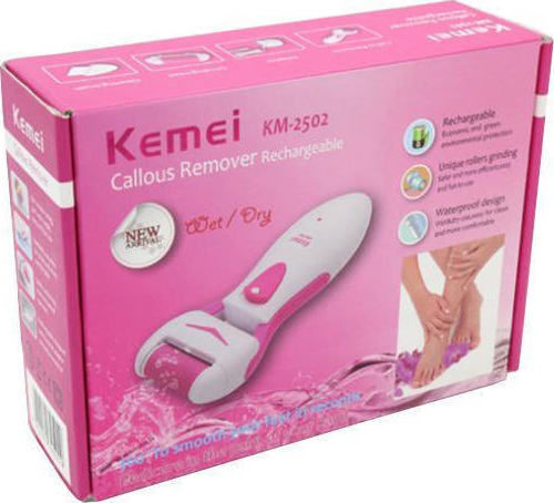 Kemei Rechargeable Electric Foot File for Heels & Calluses