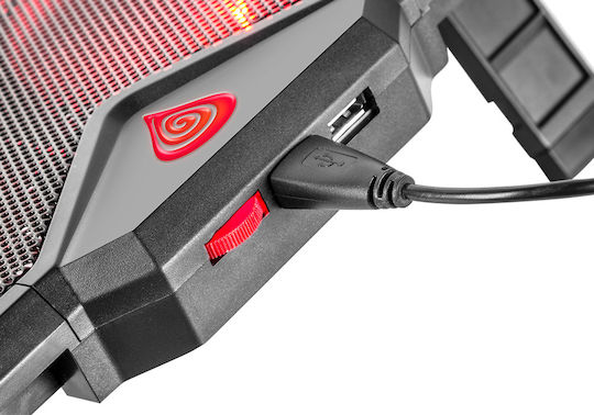 Genesis Oxid 250 Cooling Pad για Laptop έως 17.3" με 4 Ανεμιστήρες και Φωτισμό
