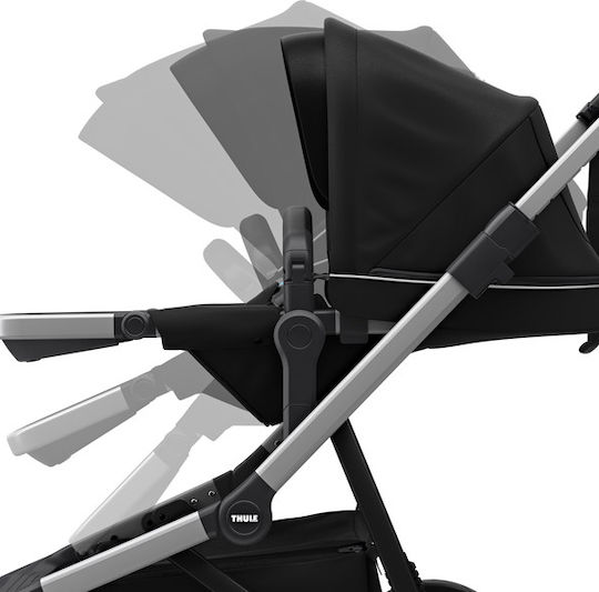 Thule Sleek Ρυθμιζόμενο Καρότσι Μωρού Kατάλληλο για Nεογέννητο Midnight Black 14.9kg
