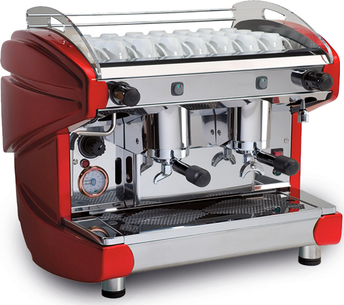 BFC Lira 2 Red Επαγγελματική Μηχανή Espresso με 2 Group 11lt Π69xΒ57