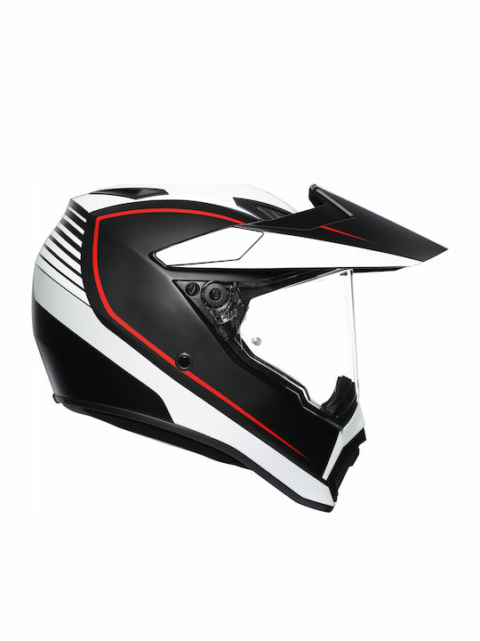 AGV AX-9 Dual On-Off Helmet with Pinlock DOT / ECE 22.05 1540gr Pacific Road Black / White / Red KR3795