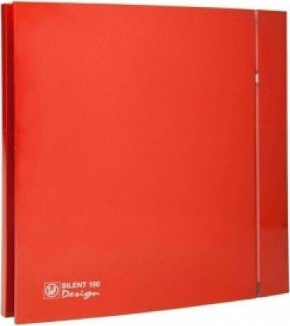S&P Design 100CZ Επιτοίχιος Εξαεριστήρας Μπάνιου 100mm Κόκκινος