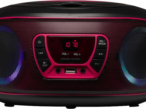 Denver Φορητό Ηχοσύστημα με Bluetooth / CD / USB / Ραδιόφωνο Ροζ